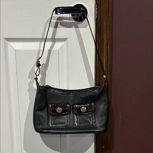 Brighton Black Shoulder Hobo black brown purse
